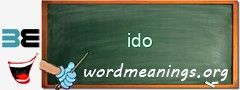 WordMeaning blackboard for ido